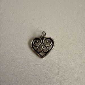 James Avery Retired sterling silver French Scroll Heart Charm